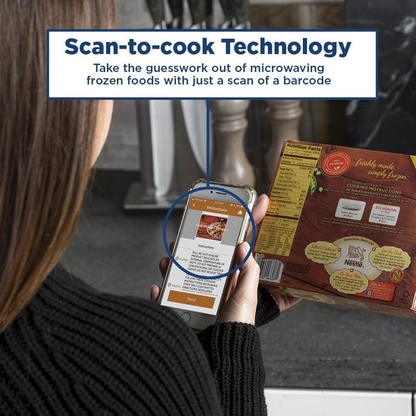 GE Smart Countertop Microwave Oven | Complete with Scan-To-Cook Technology and Wifi-Connectivity | 0.9 Cubic Feet Capacity, 900 Watts | Smart Home & Kitchen Essentials | Stainless Steel2