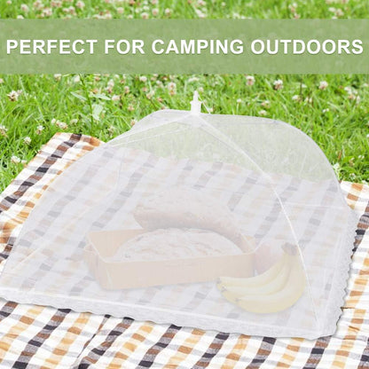 Food Covers for outside Mesh: 3 Pack 14 Inch Fine Net | Pop up Fly Net for Fruit - Reusable & Collapsible Screen Umbrella Food Tent for Outdoor Picnic Party BBQ Serving6