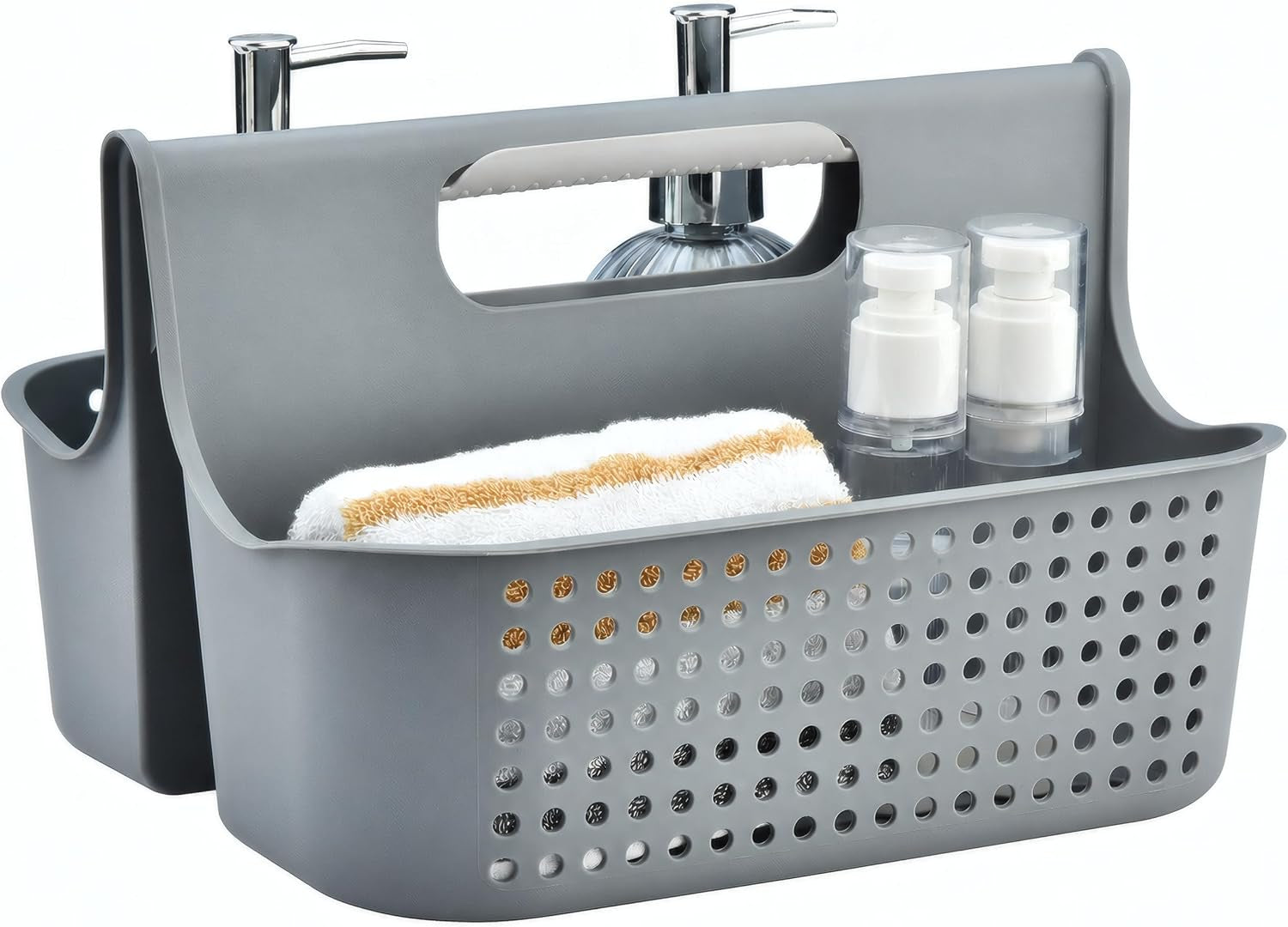 gray-portable-shower-caddy-2-compartment-storage-organizer