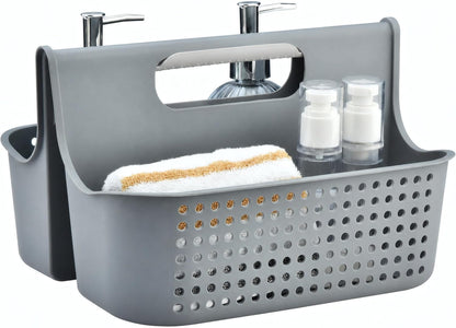 Gray Portable Shower Caddy, 2-Compartment Storage Organizer1