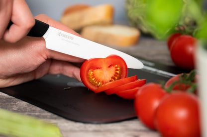 Advanced Ceramics – Revolution Series 3-Piece Ceramic Knife Set: Includes 6-Inch Chef'S Knife; 5-Inch Micro Serrated Knife; and 3-Inch Paring Knife; Black Handles with White Blades5