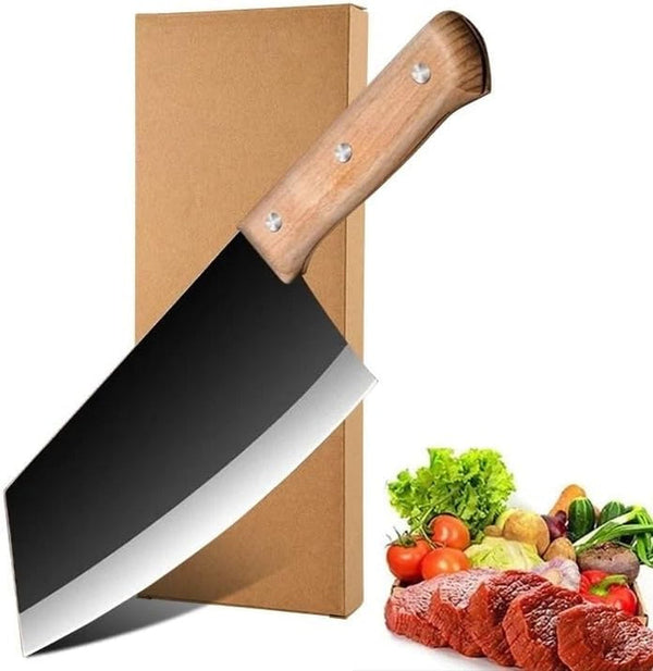 Meat Cleaver, 8 Inch Vegetable Knife Household Slicing Knives Ladies Chef Special Meat Cutter Kitchen Ultra-Sharp Cutting Knives1