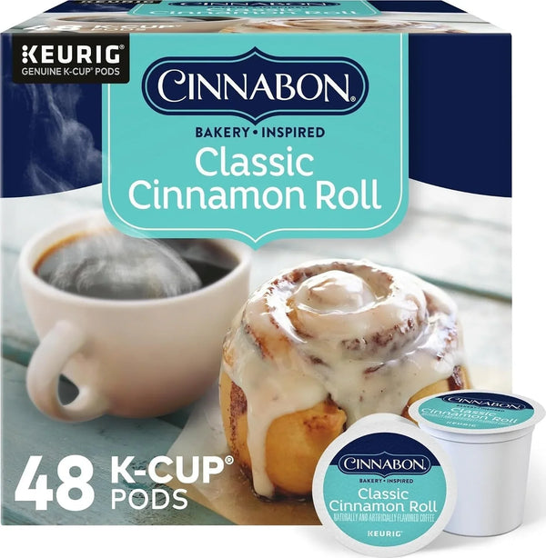 Classic Cinnamon Roll Keurig Single-Serve K-Cup Pods, Light Roast Coffee, 48 Count1