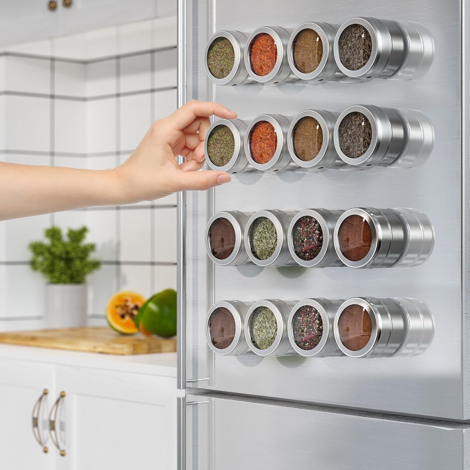 set-of-16-magnetic-spice-tins-with-4-metal-wall-plates-100-preprinted-seasoning-label-stickers-2-styles-for-3-oz-herb-jars