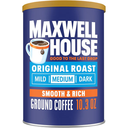 Ground Coffee, Original Roast, 10.3 Oz Canister | Smooth & Rich Medium Roast Coffee, Full-Bodied Flavor, Rich Aroma, Roasted in the USA since 1892, Certified Kosher1