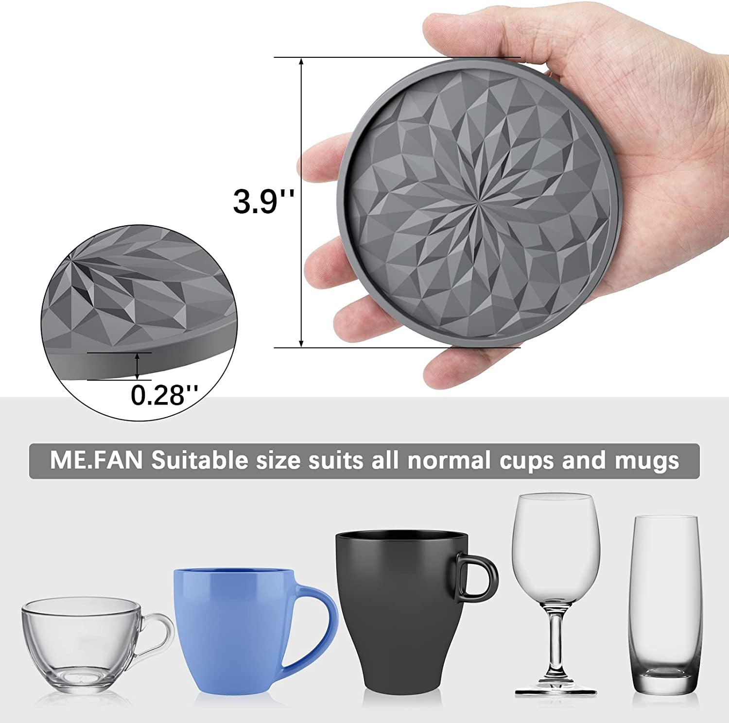 silicone-coasters-with-holder-6-pack-drinking-coasters-cup-mat-for-hot-or-cold-drinks-thickened-non-slip-non-stick-deep-tray-black