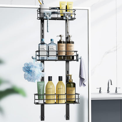 3-Tier over the Door Shower Caddy Hanging,Black7