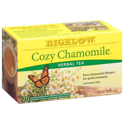 Cozy Chamomile Herbal Tea, 20 Count (Pack of 6) | Caffeine Free Tea with Chamomile Flowers, 120 Total Tea Bags1