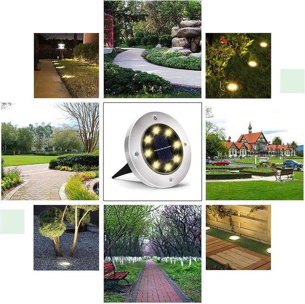 Solar Lights Outdoor Waterproof, Warm White, 16 Pack Ground Lights6