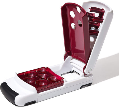 OXO Good Grips Quick Release Multi Cherry Pitter | Pits 6 Cherries at Once, Fits Different Sized Bowls, Mess Free, Dishwasher Safe1