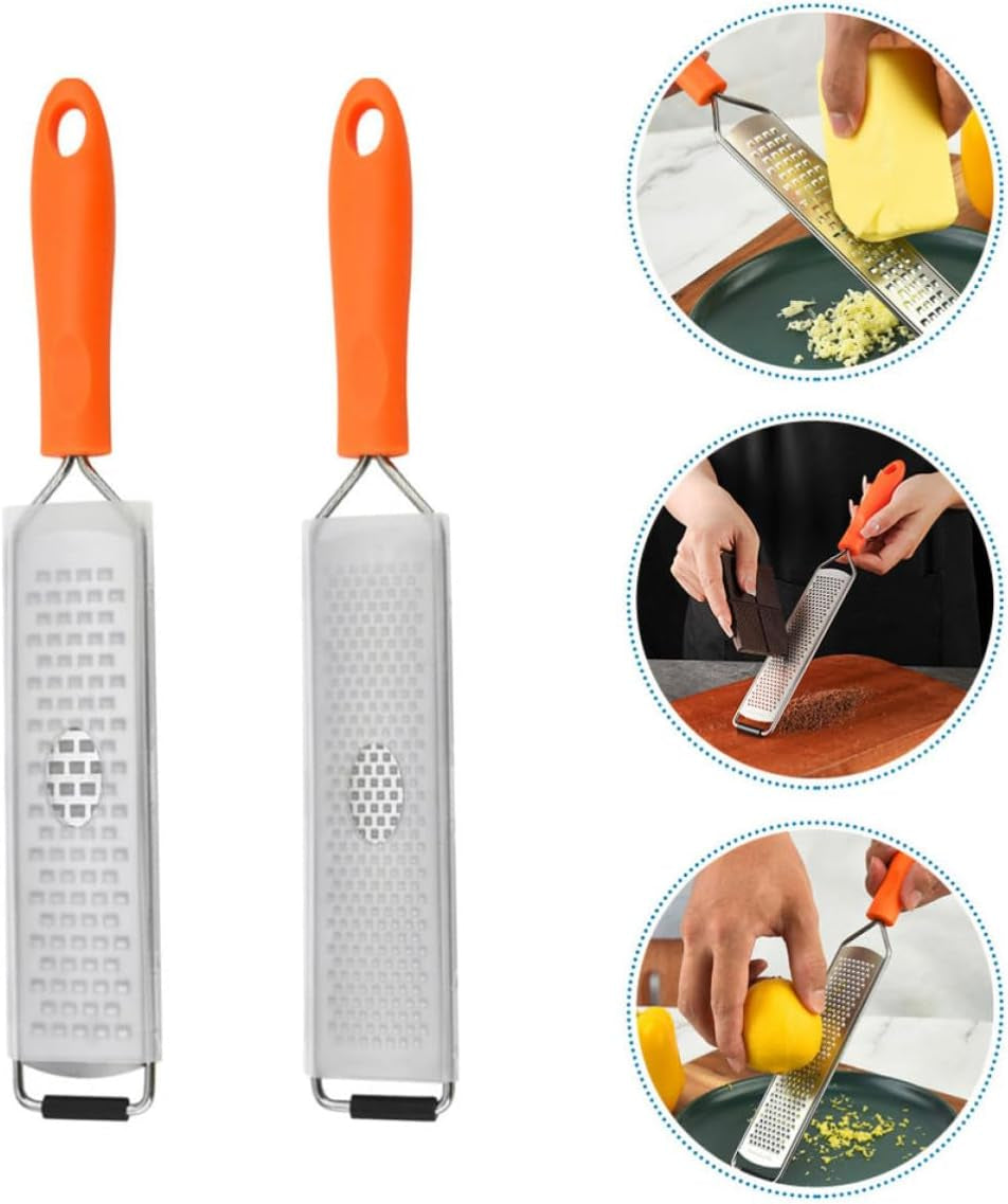 cheese-grater-and-vegetable-slicer-with-egg-and-vegetable-peeling-stainless-steel-2pcs-with-orange-pp-handle-convenient-to-carry-and-store-for-kitchen-use