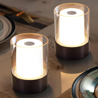 4" Black Cordless Table Lamp Set of 2, Outdoor Rechargeable Lamp1
