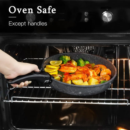 Ceramic Pots and Pans Set Non Stick, Nonstick Detachable Handle Cookware Sets, Healthy Non Toxic PFAS PFOA & PTFE Free, Dishwasher ＆Oven Safe, Induction Kitchen Pot and Pan, 8 Piece Grey7