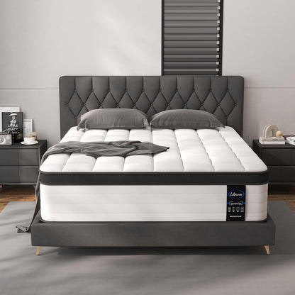 14 Inch King Size Mattress, Medium Firm Hybrid Pocket Spring Bed1