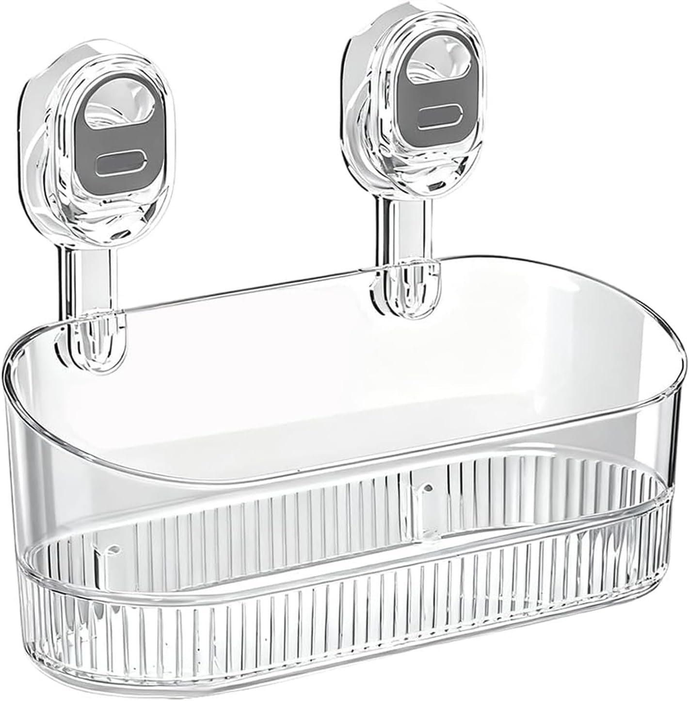 2026-new-no-drill-bathroom-suction-storage-box-large-capacity-strong-load-bearing-suction-cup-storage-rack-with-drain-holes-multi-functional-wall-mounted-organizer-for-home-bathroom-1-white