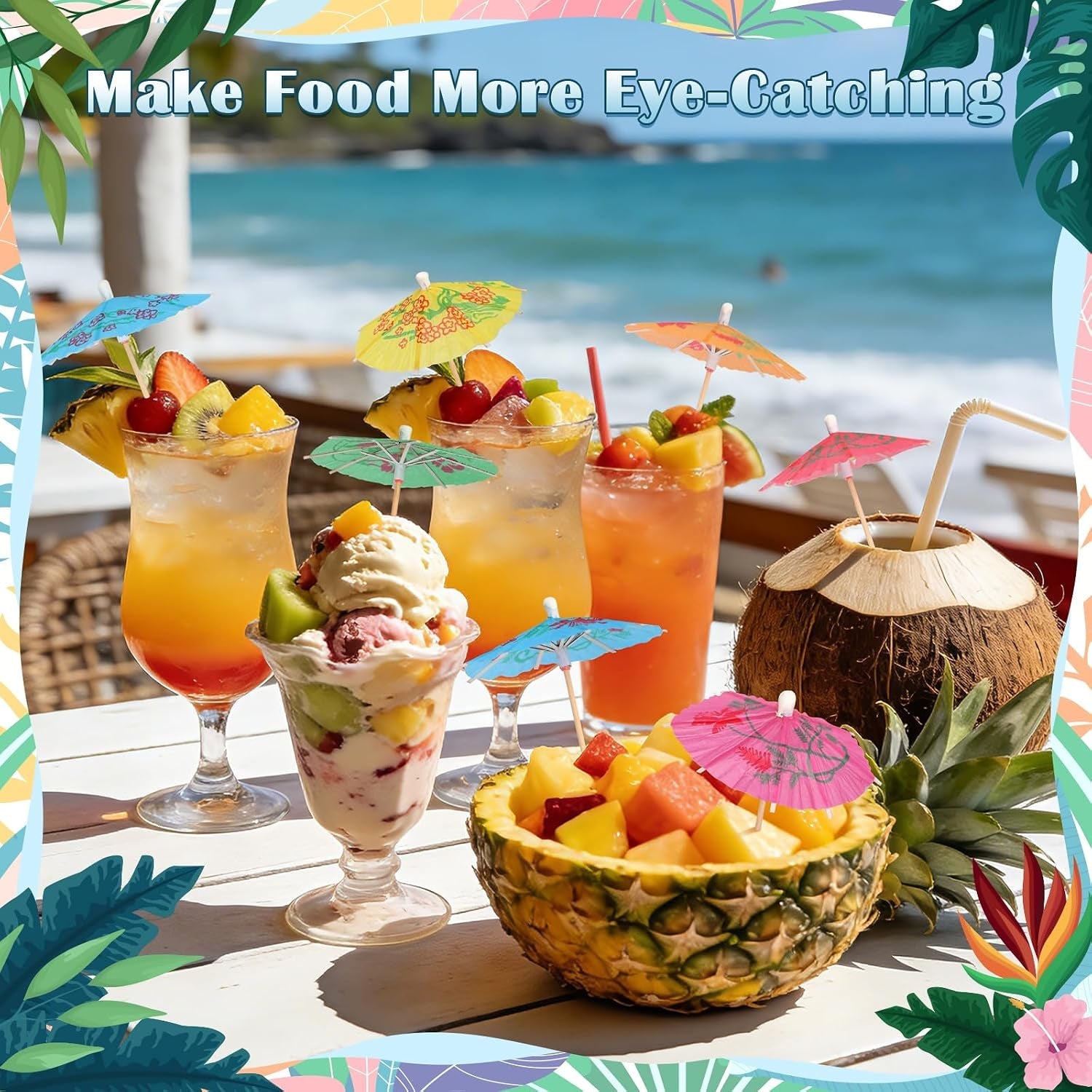 cocktail-umbrellas-for-drinks-garnish-mini-paper-umbrellas-cocktail-picks-4-inch-tiny-umbrella-toothpicks-fruit-sticks-summer-tropical-hawaiian-luau-tiki-party-decorations-bar-accessories-54-pcs