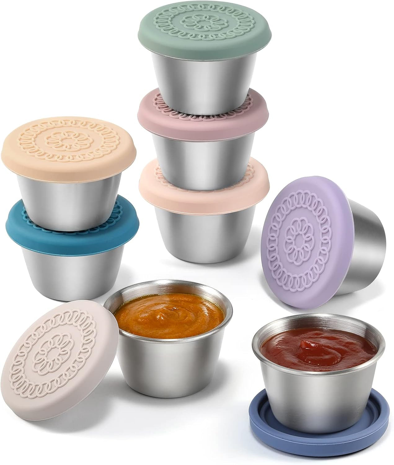 8-pack-salad-dressing-container-to-go-2-4oz-small-condiment-containers-with-leakproof-silicone-lids-reusable-stainless-steel-sauce-cups-for-lunch-bento-box-picnic-and-travel