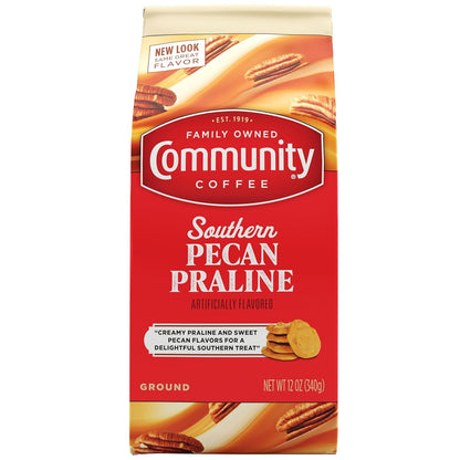 Southern Pecan Praline Flavored 12 Ounce, Medium Roast Ground, 12 Ounce (Pack of 1)1