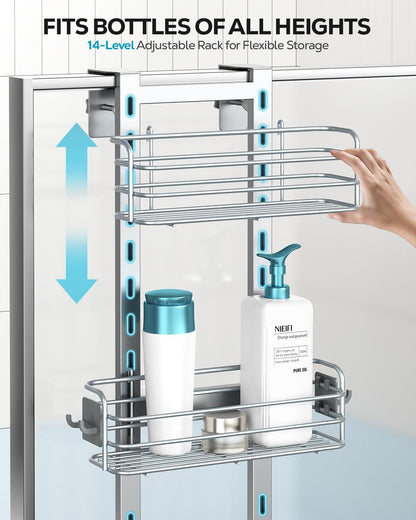 over the Door Shower Caddy, Adjustable Hanging Shower Organizer3