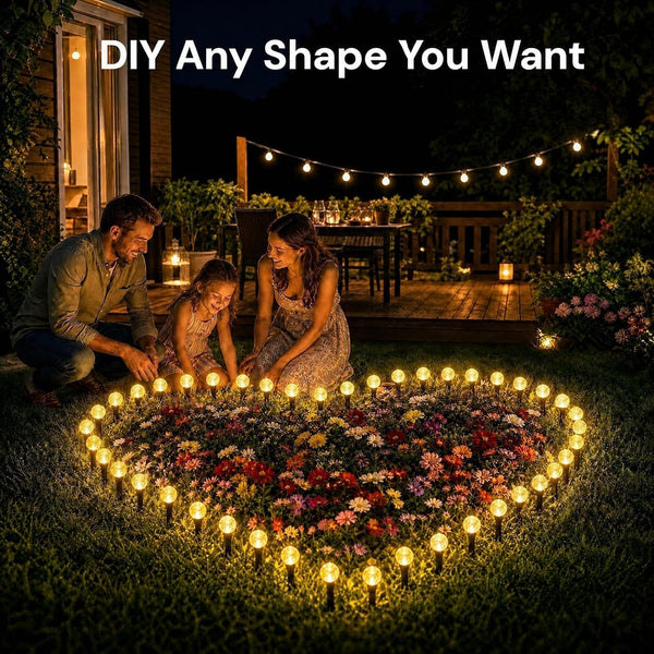 Solar Garden Lights Outdoor, 60 Leds 43FT Solar Pathway Lights5
