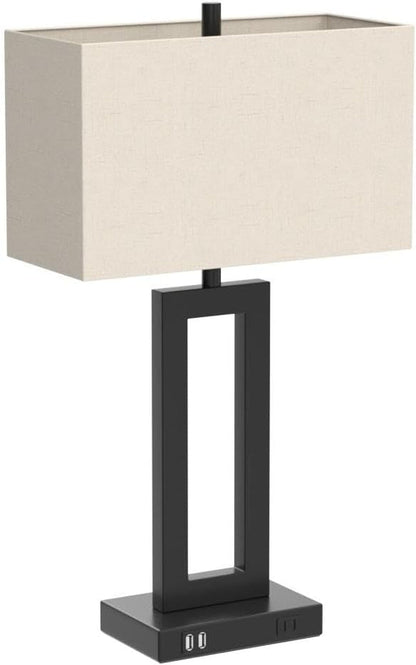 22" Table Lamp Set of 2, Modern Nightstand Lamp with 2 USB Ports4