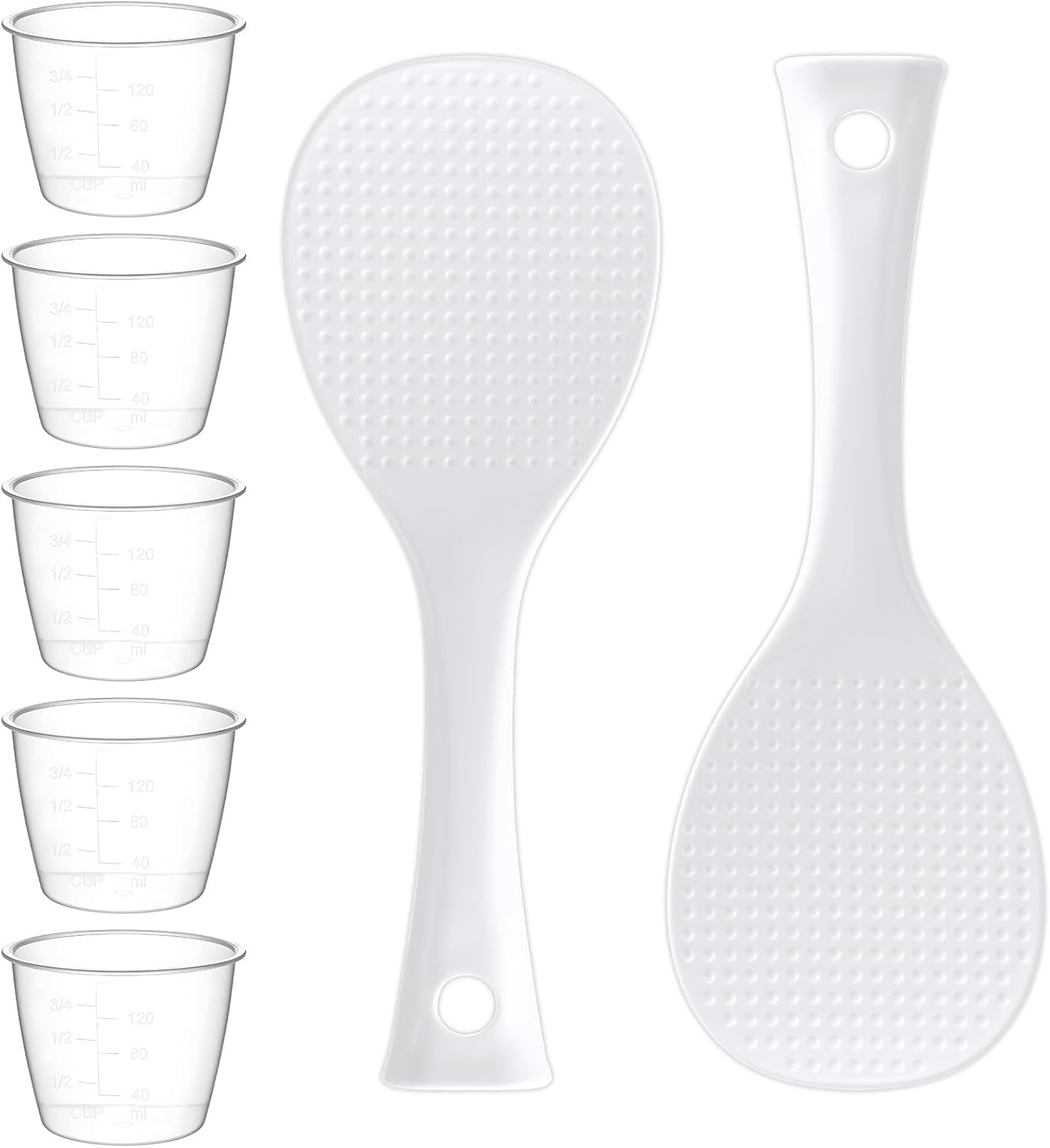 5-pack-plastic-rice-measuring-cups-160-ml-measuring-cup-for-rice-cooker-rice-cup-replacement-heat-resistant-non-stick-with-2-pack-rice-paddle-rice-kitchen-supplies-dog-cat-food-measuring