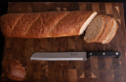 8-Inch Serrated Bread Knife, Premium Stainless Steel Blade with Wave Edge, Full Tang Handle, Razor Sharp Knife for Bread, Durable Professional Kitchen Knife10