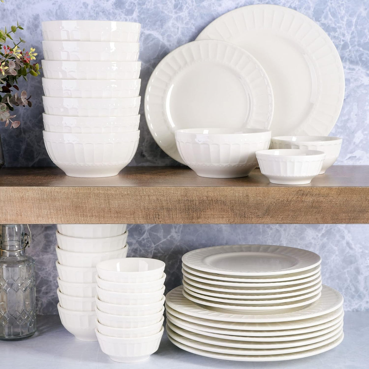 zen-buffet-porcelain-ceramic-dinnerware-sets-for-8-plates-and-bowls-set-40pcs-white-embossed-dishes