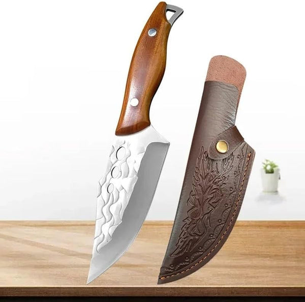 Meat Cleaver, 5.1 Inch Professional Kitchen Knives Forged Boning Fishing Knife Stainless Steel Butcher Meat Cleaver Knife Handmade Slicing with Sheath1