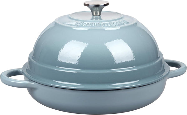 Cast Iron Enameled Dutch Oven Pot with Lid for Bread Baking, Bread Oven, 6 Quart, Sea Salt6