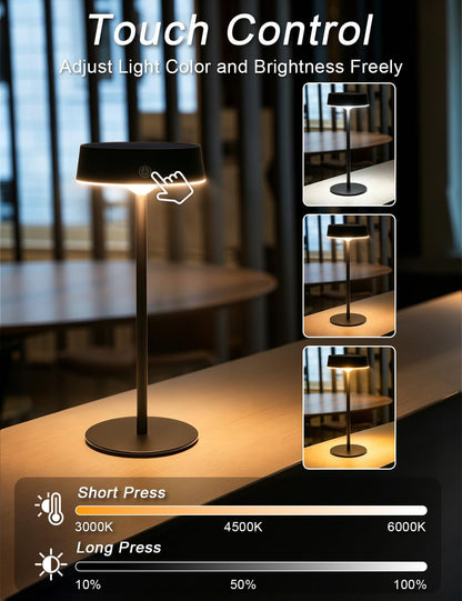 2 Pack Solar Outdoor Table Lamp, Rechargeable Waterproof Lamp4