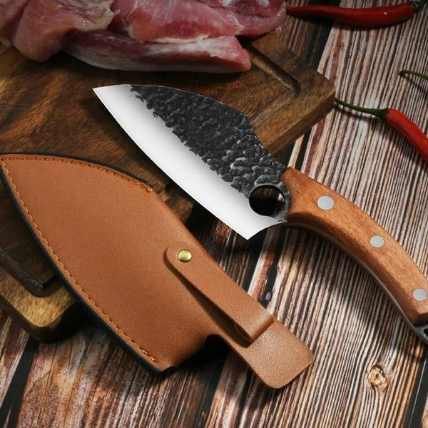 Meat Cleaver, Kitchen Knives Mini Forging and Slicing Knives Vegetable and Meat Cutting Knife, Household Chef'S Knife3