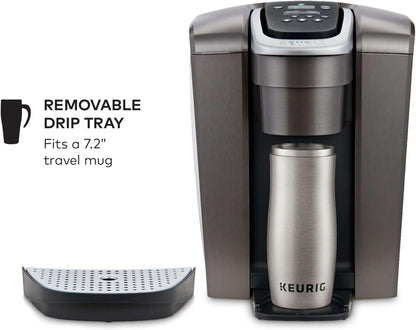 K-Elite Single Serve K-Cup Pod Coffee Maker, with Strength and Temperature Control, Iced Coffee Capability, 8 to 12Oz Brew Size, Programmable, Brushed Slate | Strength, Temperature Control, Iced Coffee Capability, 8 to 12Oz Brew Size, Programmable3