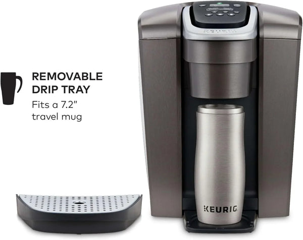 K-Elite Single Serve K-Cup Pod Coffee Maker, with Strength and Temperature Control, Iced Coffee Capability, 8 to 12Oz Brew Size, Programmable, Brushed Slate | Strength, Temperature Control, Iced Coffee Capability, 8 to 12Oz Brew Size, Programmable3