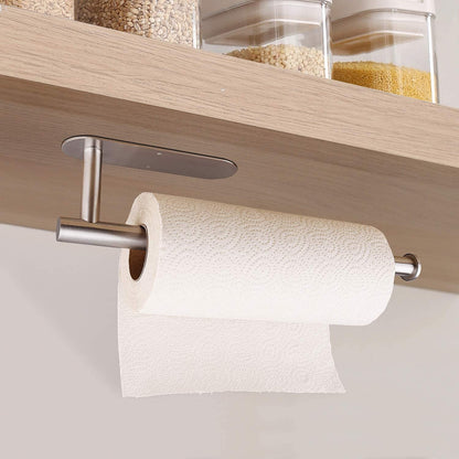 Paper Towel Holders for Kitchen,Paper Towels Bulk- Self-Adhesive under Cabinet,Both Available in Adhesive and Screws,Stainless Steel2