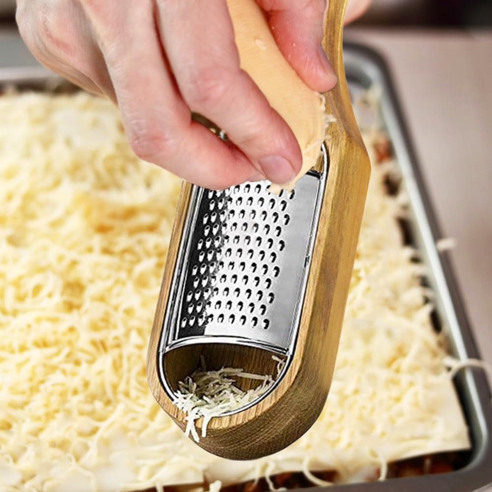 wooden-cheese-grater-with-container-stainless-steel-cheese-shredder