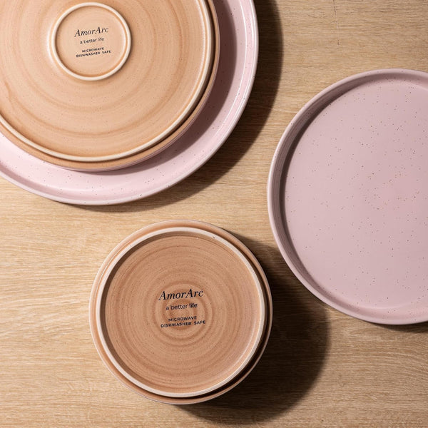 Stoneware Dinnerware Sets for 4,12Pcs Plates and Bowls Set4