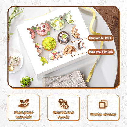 4 Pack White Cupcake Boxes, Hold 12 Count Cupcake, Cupcake Carriers3