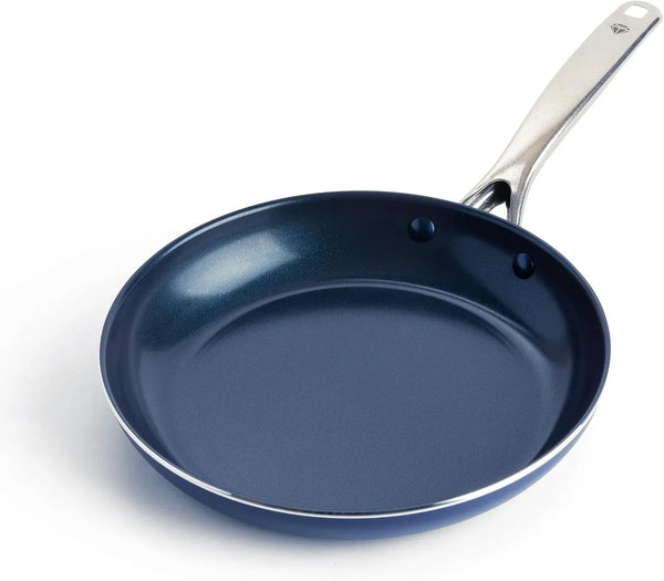 10" Diamond Infused Ceramic Nonstick Frying Pan Skillet, Blue | Pfas-Free Ceramic Nonstick, Dishwasher & Oven Safe, Stay Cool Handle, Durable Metal Utensil Safe, Egg & Omelet Pan1