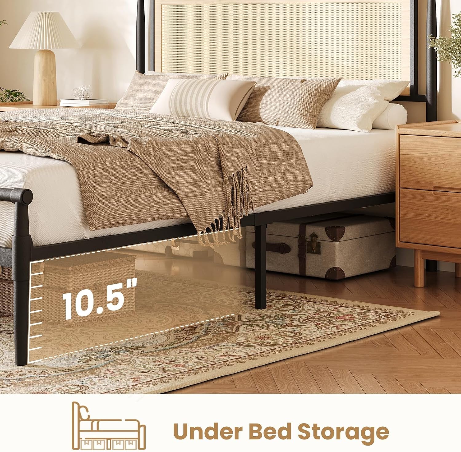 rattan-bed-frame-queen-with-headboard-black