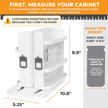 Spice Rack Organizer for Cabinet, 4 Adjustable Shelves2
