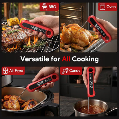 Meat Thermometer Digital,1-2S Instant Read Thermometer for Cooking, Grill | Food Thermometer for Bbq,Candy,Smoker,Air Fryer, Professional Kitchen Gadgets,Gift for Fathers Day, Dad, Men, Husband, Him7