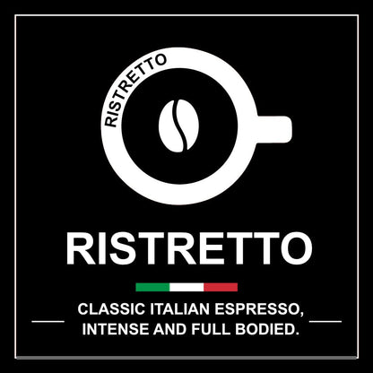 Italian Coffee Pods for Nespresso Original (Pack of 100 Regular Ristretto) | Compatible with Nespresso Original Machines, Bpa-Free Espresso Capsules, Made in Italy, Intensity 10/1011