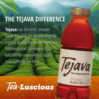 Original Unsweetened Black Iced Tea, 16.9 Fl Oz, Pack of 12 | Bpa-Free 30% Rpet Bottles, Java Black Tea Leaves, No Sugar, No Sweeteners, 33 Mg Caffeine per 8 Oz6
