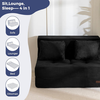 Convertible Sofa Bed, Fold Out Sofa Couch with Pillow for Adults8