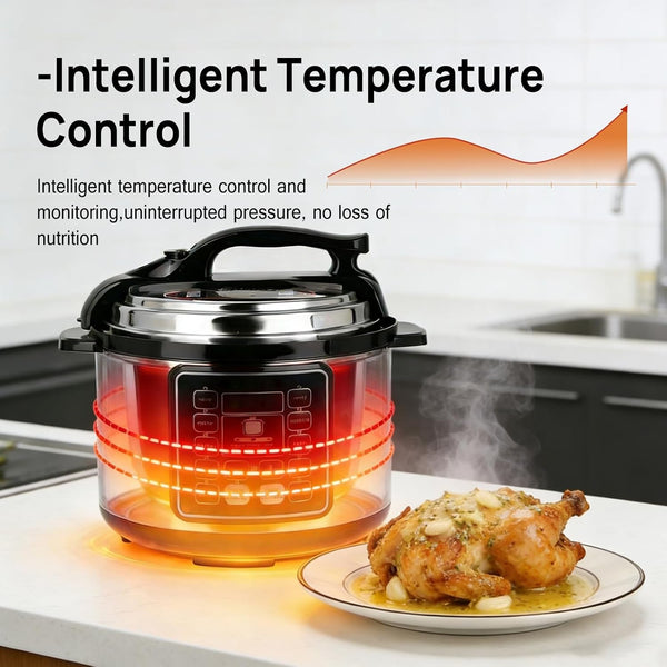 10-In-1 Electric Pressure Cooker Multicooker | 6L Pressure Cooker, 24-Hour Reservation Function, Slow Cooker, Rice Cooker, Wok, Yogurt, Black4