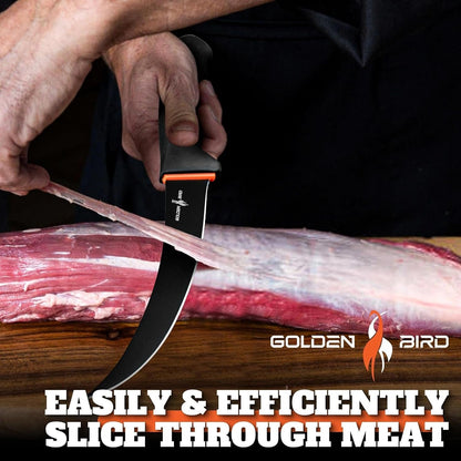6 Inch Curved Boning Knife for Meat Cutting with Non‑Slip Grip4
