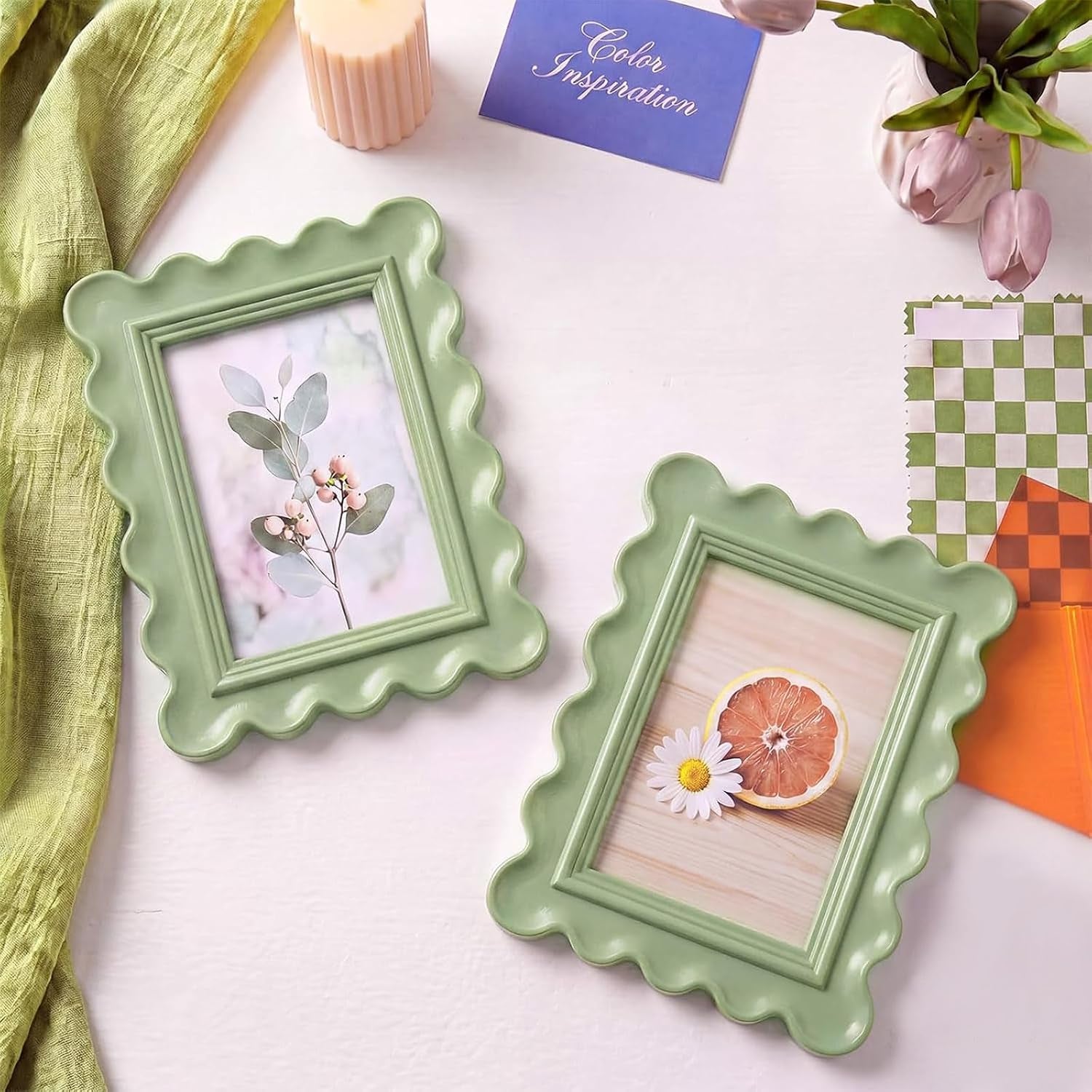 5x7-inches-wavy-scalloped-picture-frame-sage-green