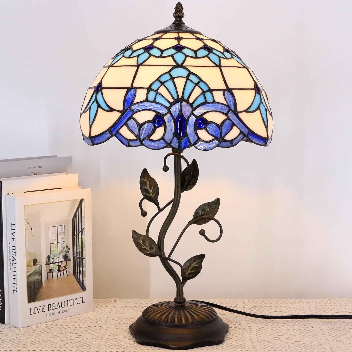 table-lamp-base-replacement-only-n-w-6-h-20-inch-fit-for-8-10-12-inch-tiffany-style-stained-glass-lampshade-dark-bronze-finish-resin-push-switch-on-cord