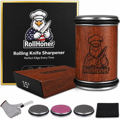 Rolling Knife Sharpener, 3-Disc Magnetic Knife Sharpening Kit1